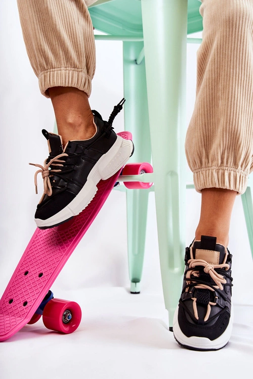 Sneakersy Sportowe Buty Damskie Czarne Someday