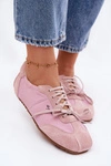 Zamszowe Sneakersy Niskie Damskie Big Star TT274600 Różowe