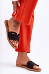 Damskie Wygodne Klapki Na Płaskim Obcasie Czarne Coraline