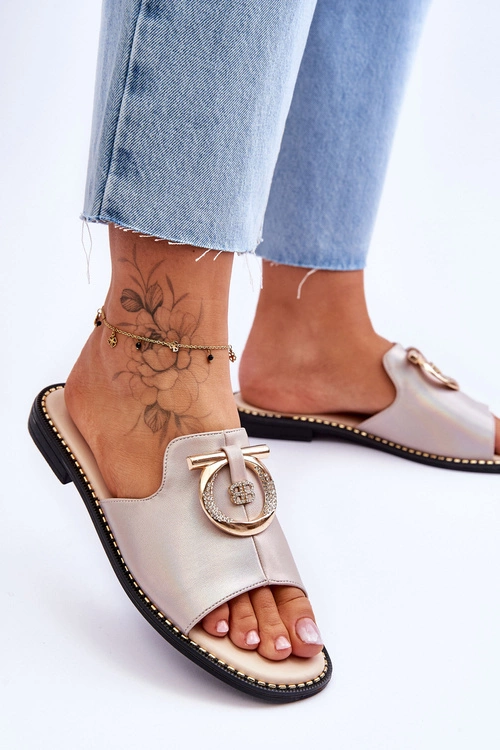 Klapki Skórzane Comfort Shoes S.Barski KV-2775-32 Nude