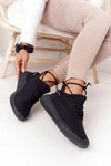 Damskie Sportowe Buty Sneakersy Czarne Amazing