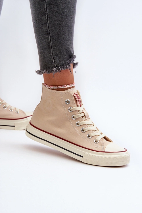Trampki Damskie Wysokie Big Star NN274278 Beżowe