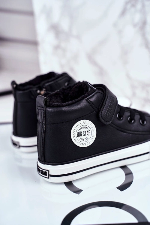 Dziecięce Ocieplane Trampki Big Star GG374035 Czarne