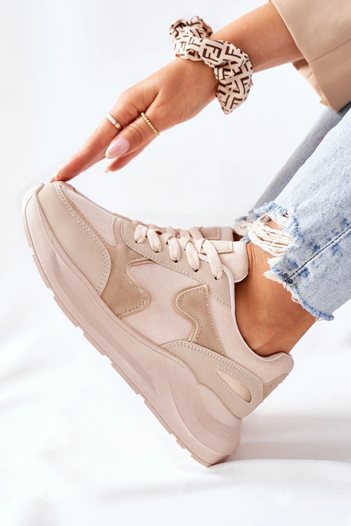 Damskie Sportowe Buty Sneakersy Beżowe Bethell
