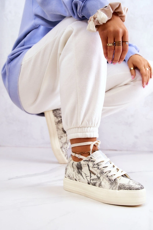 Sneakersy Buty Sportowe Big Star JJ274541 Jasnobeżowe