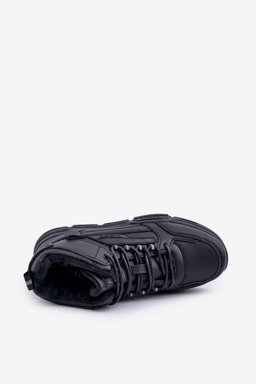 Sneakersy Męskie Ocieplane Big Star OO174587 HI-POLLY SYSTEM Czarne