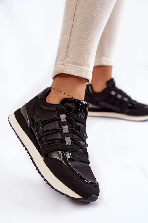 Damskie Modne Buty Sportowe Big Star KK274110 Czarne
