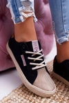 Trampki Damskie Cross Jeans Czarne DD2R4093