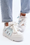 Zazoo 2F-7033 Sneakersy Na Masywnej Platformie Niebieskie