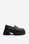 Zazoo 20164 Damskie Loafersy Ze Skóry Naturalnej Czarne
