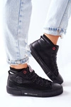 Trampki Damskie Cross Jeans Wysokie Czarne II2R4021