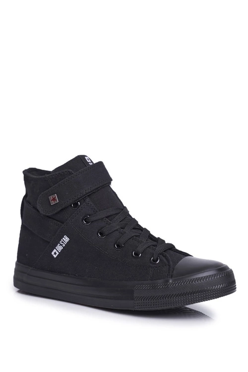 Damskie Wysokie Trampki Big Star FF274578 Czarne