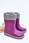 Dziecięce Kalosze Z Ocieplaczem Snow Wave Gokids 981 Fioletowe 