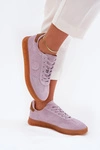 Zamszowe Sneakersy Damskie Big Star RR274850 HI-POLY SYSTEM Fioletowe