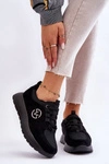 Damskie Buty Sportowe Na Platformie Czarne Aisha