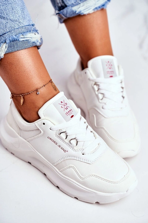 Sportowe Damskie Buty Sneakersy Cross Jeans Białe GG2R4042C