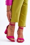 Damskie Sandały Na Stabilnym Słupku Fuksja Lavissa
