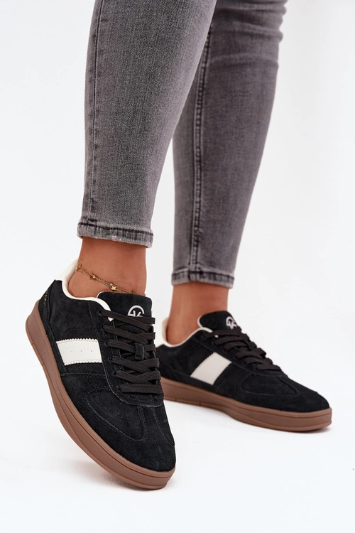 Zamszowe Sneakersy Damskie Vinceza 14029 Czarne
