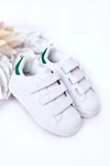 Dziecięce Sportowe Buty Na Rzepy Biało-Zielone Fifi