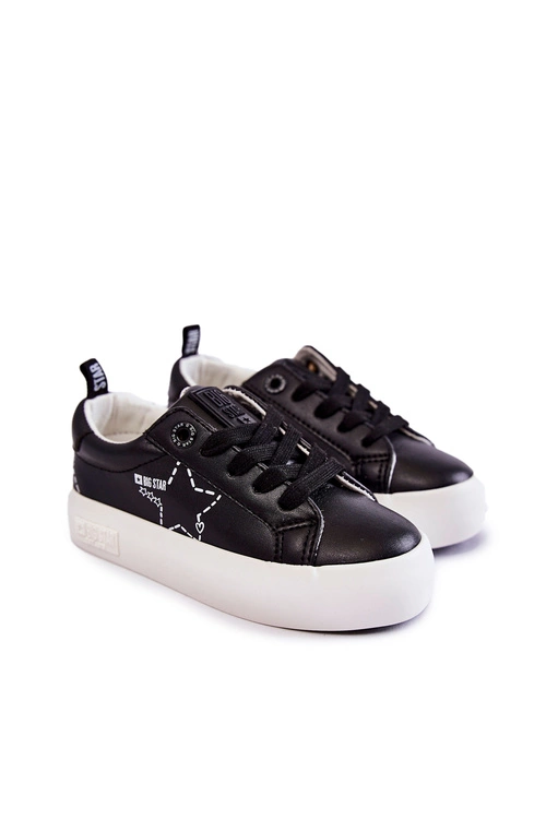 Dziecięce Buty Sportowe Sznurowane Big Star KK374223 Czarne
