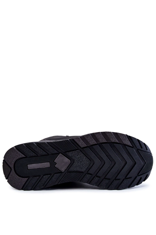Męskie Ocieplane Buty Trekkingowe Cross Jeans KK1R4031C Czarne