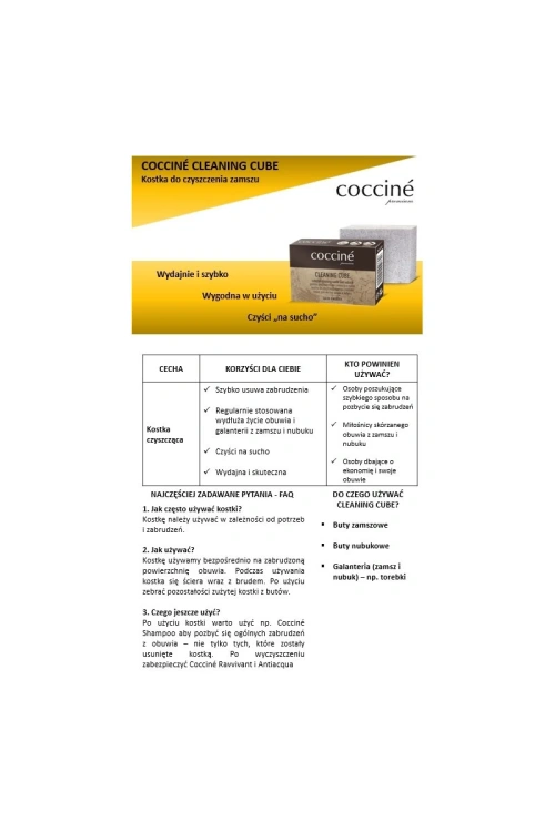 Zestaw do pielęgnacji zamszu i nubuku Cocciné Premium