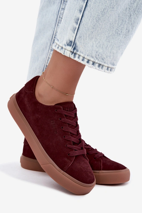 Sneakersy Damskie Big Star UU274242 Bordowe