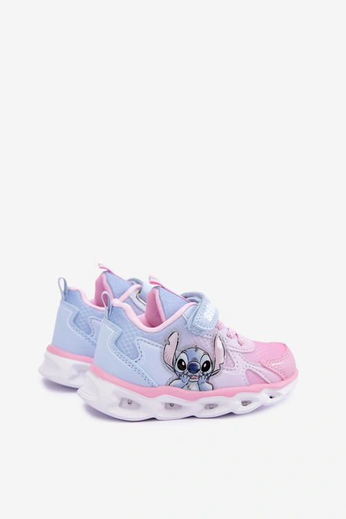 Sneakersy Dla Dziewczynki Stitch Ze Świecącą Podeszwą 8703815 Różowo-Niebieskie