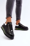 Sneakersy Damskie Skórzane GOE NN2N4030 Czarne