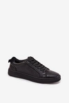 Skórzane Sneakersy Męskie Lee Cooper LCJ-25-33-3965 Czarne