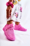 Damskie Sportowe Buty Sneakersy Materiałowe Różowe Storia