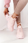 Damskie Sneakersy Na Masywnej Podeszwie Różowe Influencer