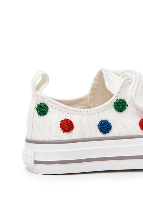 Dziecięce Trampki Na Rzep BIG STAR JJ374053 Białe