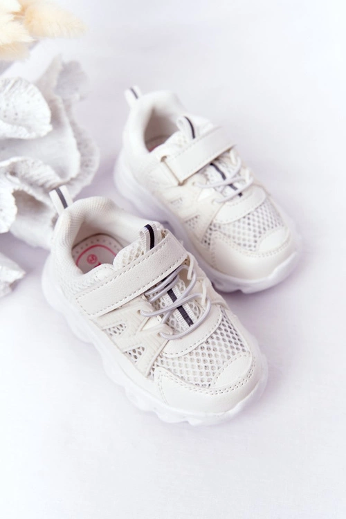 Dziecięce Sneakersy Ze Świecącą Podeszwą LED Białe So Cool!