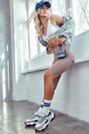 Damskie Sneakersy Buty Sportowe Big Star JJ274580 Biało-Niebieskie