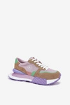 Zamszowe Sneakersy Damskie Na Platformie Big Star RR274815 HI-POLY SYSTEM Różowe