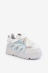 Zazoo 2F-7033 Sneakersy Na Masywnej Platformie Niebieskie
