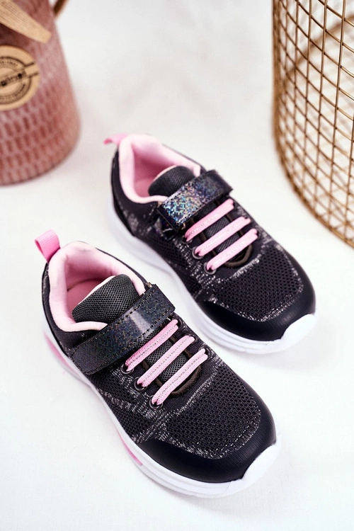 Sportowe Buty Dziecięce Świecące Na Rzepy Szare Simple Way