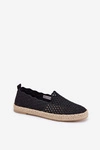 Espadryle Damskie Z Plecionką Vinceza 13625 Czarne