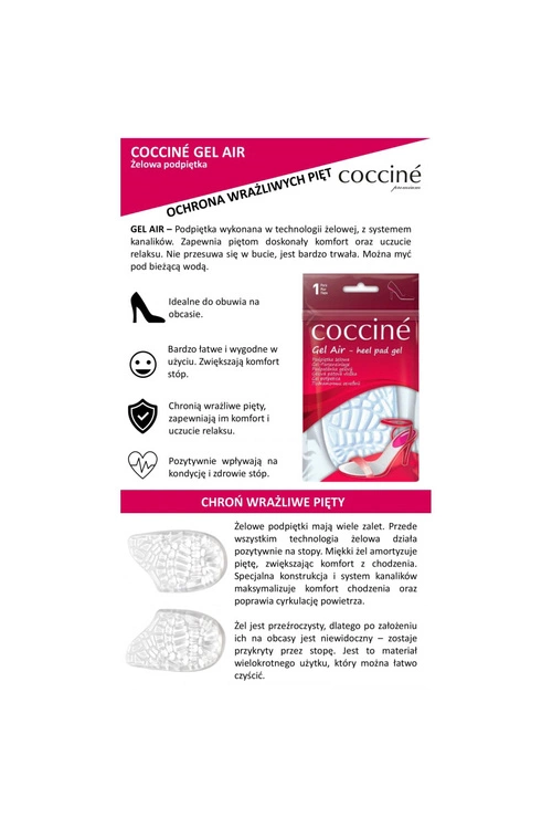 Coccine Żelowe Damskie Podpiętki Gel Air