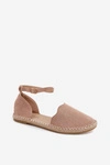 Espadryle Damskie Z Imitacji Zamszu Vinceza 23-34594 Beżowe