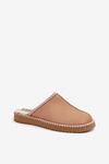 Obuwie Domowe Kapcie Z Haftem Damskie Inblu EY000028 Camel