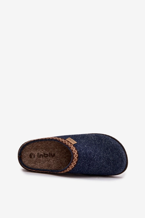Kapcie Damskie Z Haftem Inblu NL000009 Granatowe