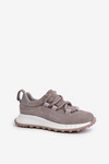 Zamszowe Sneakersy Damskie Z Grubym Sznurowaniem Artiker 54C1465 Szare