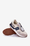 Zamszowe Sneakersy Męskie Na Platformie Big Star RR174471 Hi-Poly System Szare