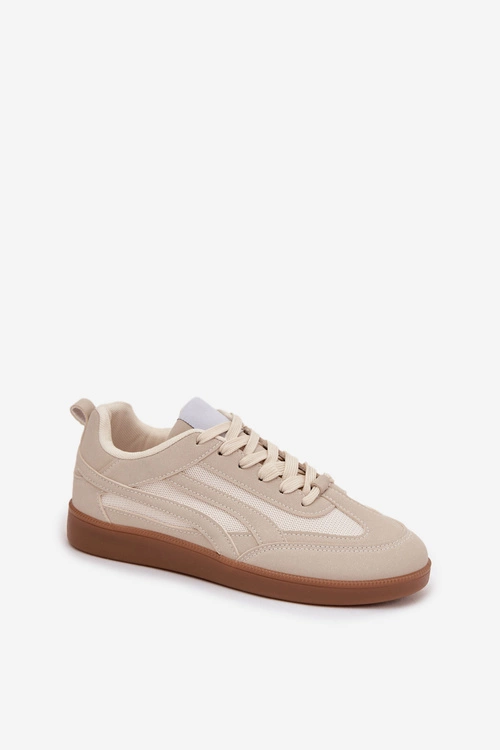 Sneakersy Damskie Beżowe Hanelor