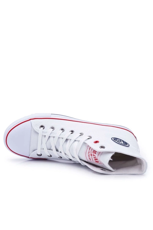 Big Star Wysokie Męskie Białe Trampki T174106