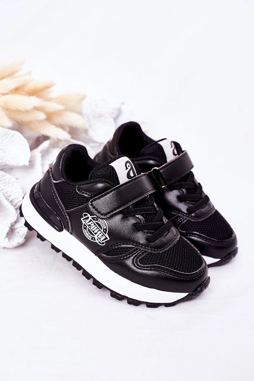 Dziecięce Sportowe Buty Sneakersy Czarne Skatepark