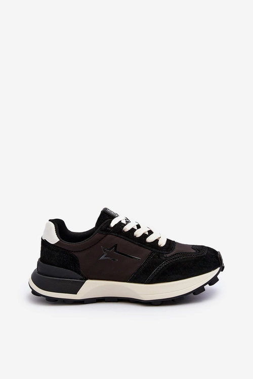 Sneakersy Damskie Skórzane Big Star NN274963 Czarne