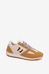 Sneakersy Damskie Z Ozdobnym Sznurowaniem Żółte Henira 